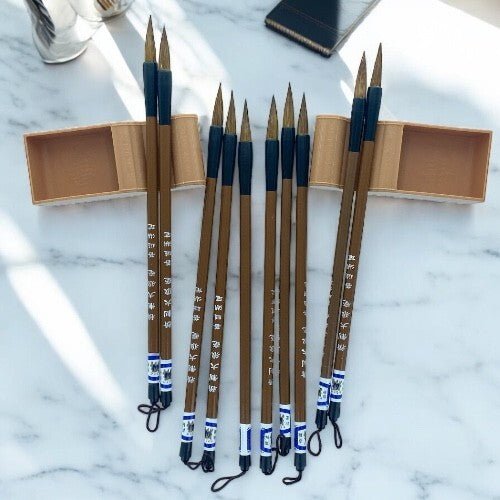 10pcs Chinese Calligraphy Brush Kanji Brushes Pens - Xihaha Limited