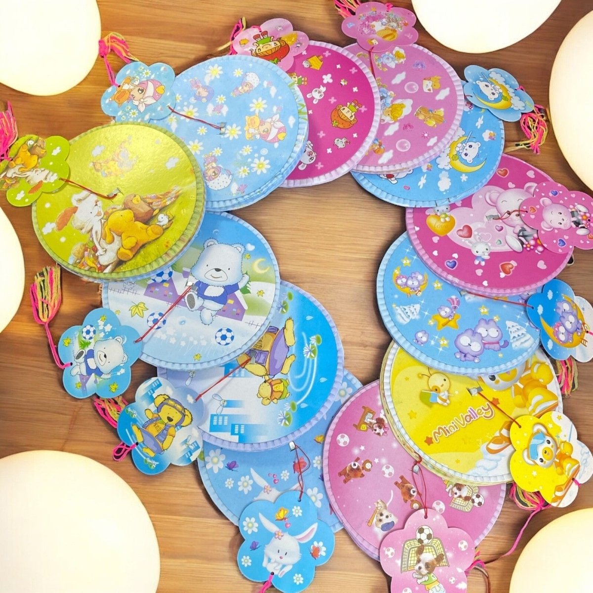 12pcs Traditional Chinese Paper Lanterns Mid Autumn Festival Party Lanterns - Xihaha Limited