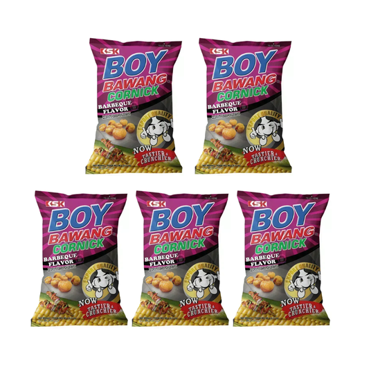 Boy Bawang Cornick, BBQ Flavor 100g (Pack of 5)