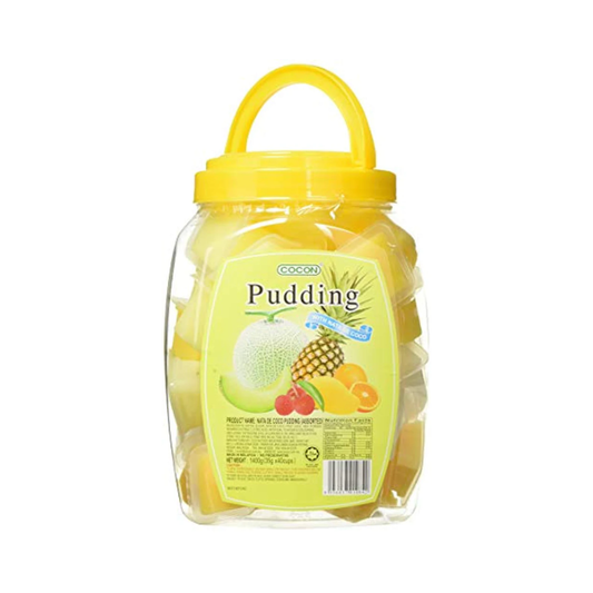 Cocon Mini Nata de Coco Assorted Pudding 40-Pieces Jar 1.4 kg