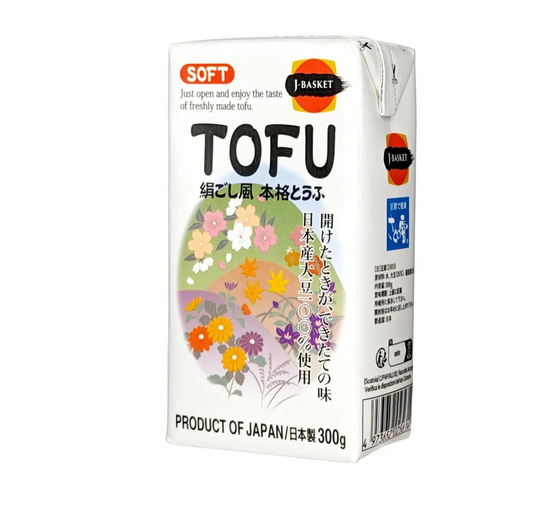 J-Basket Japanese Soft Tofu Beancurd, Gluten Free, Vegan 300g