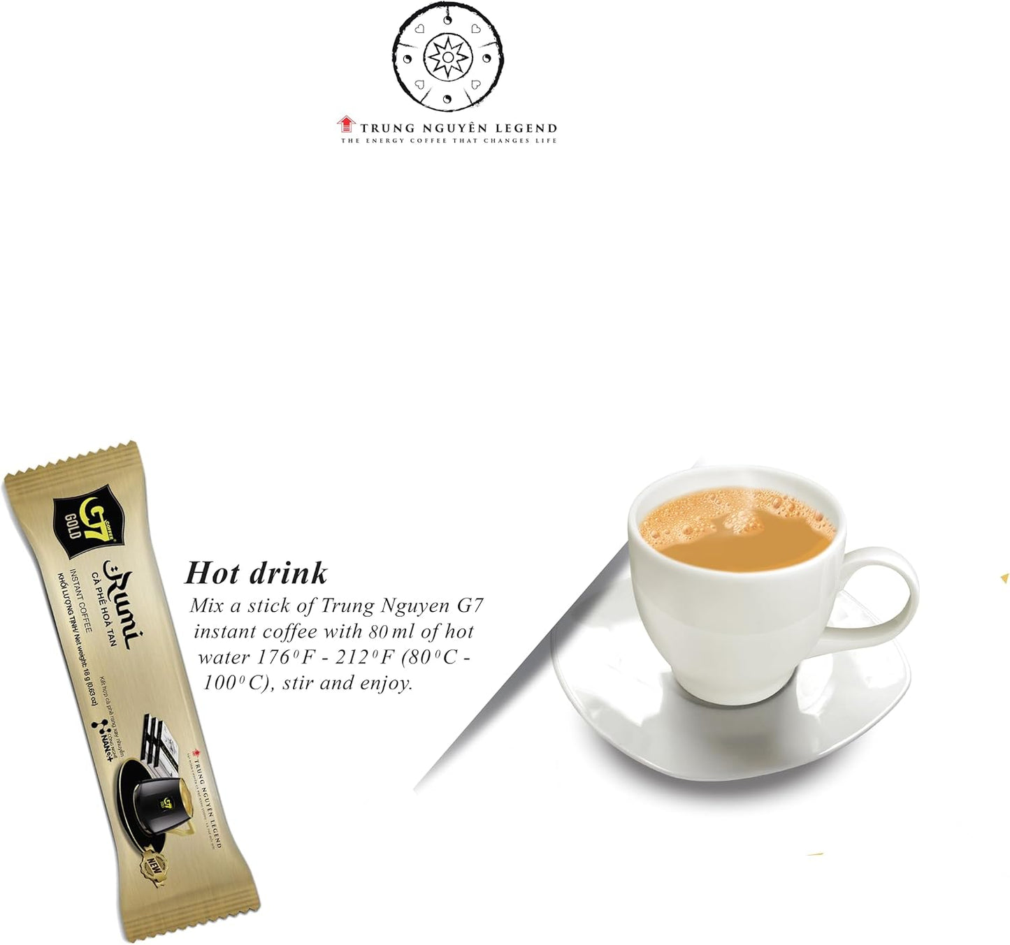 TRUNG NGUYEN LEGEND G7 Gold Instant Coffee (Box of 14 Sticks) - Choose