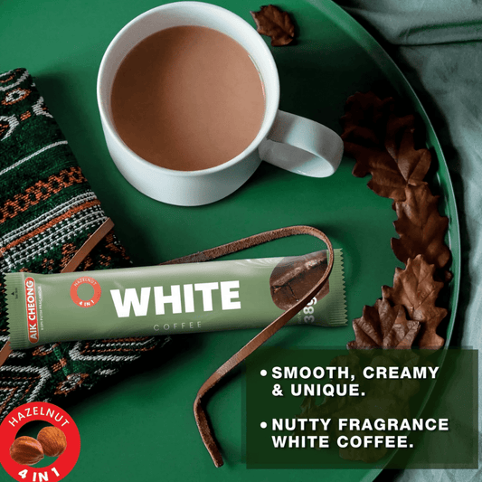 Aik Cheong White Coffee Hazelnut Flavour 4 - in - 1 Instant Coffee | 12 Sachets x 38g (456g) | HALAL - Xihaha Oriental Food & Gifts