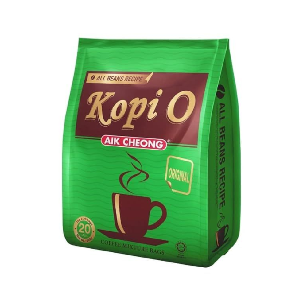 Aik Cheong Coffee Mixture Bag Kopi O, halal, 200G. (10G. X 20 Sachets)