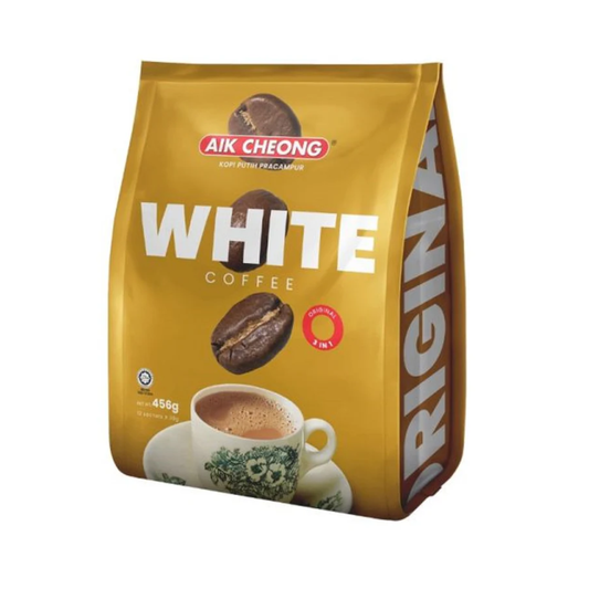 Aik Cheong Instant 3 In 1 White Coffee 38G X12 Sachets, halal, Non-Dairy Creamer, 456G