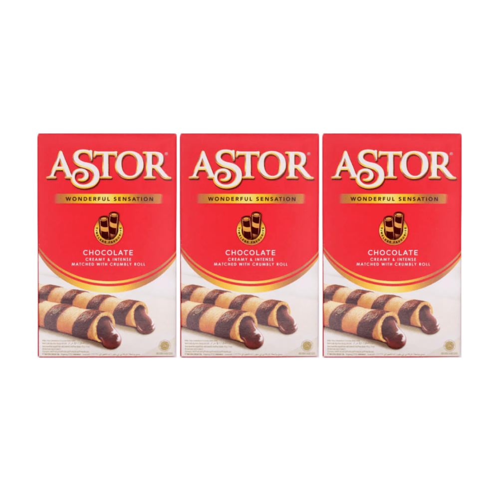 Astor Double Chocolate Wafer Biscuit Roll 40g | 3 packs | 6 packs | 12 packs | - Xihaha Oriental Food & Gifts