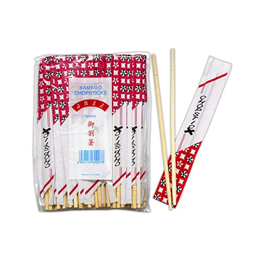 Bamboo 40 Pairs Of Chinese Round Bamboo Chopsticks