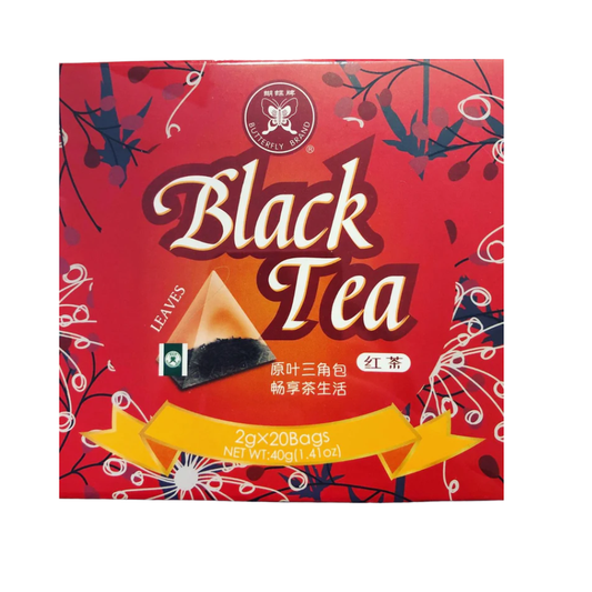 Butterfly Black Tea Leaves 2Gx20 Pyramid Bags (20 Sachets) (Pack Of 2)