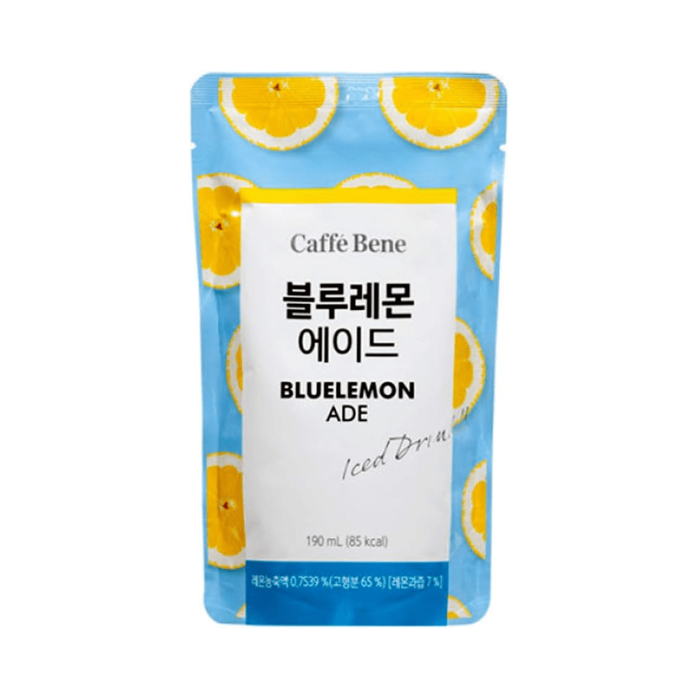 Caffe Bene Iced Fruity Drink Pouch 190ml | Peach ice Tea | Bluelemon Ade - Xihaha Oriental Food & Gifts