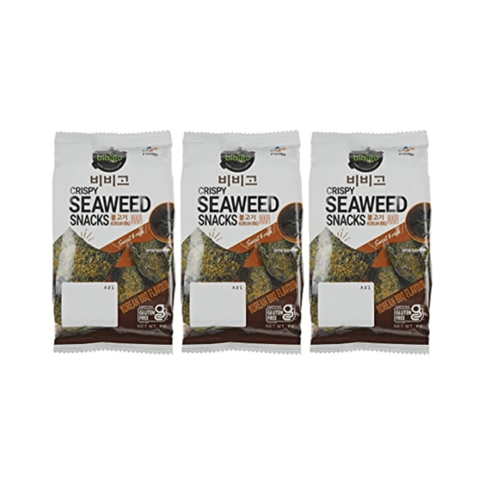 CJ Crispy Seaweed BBQ Flavour 15g (Pack of 3) - Xihaha Limited