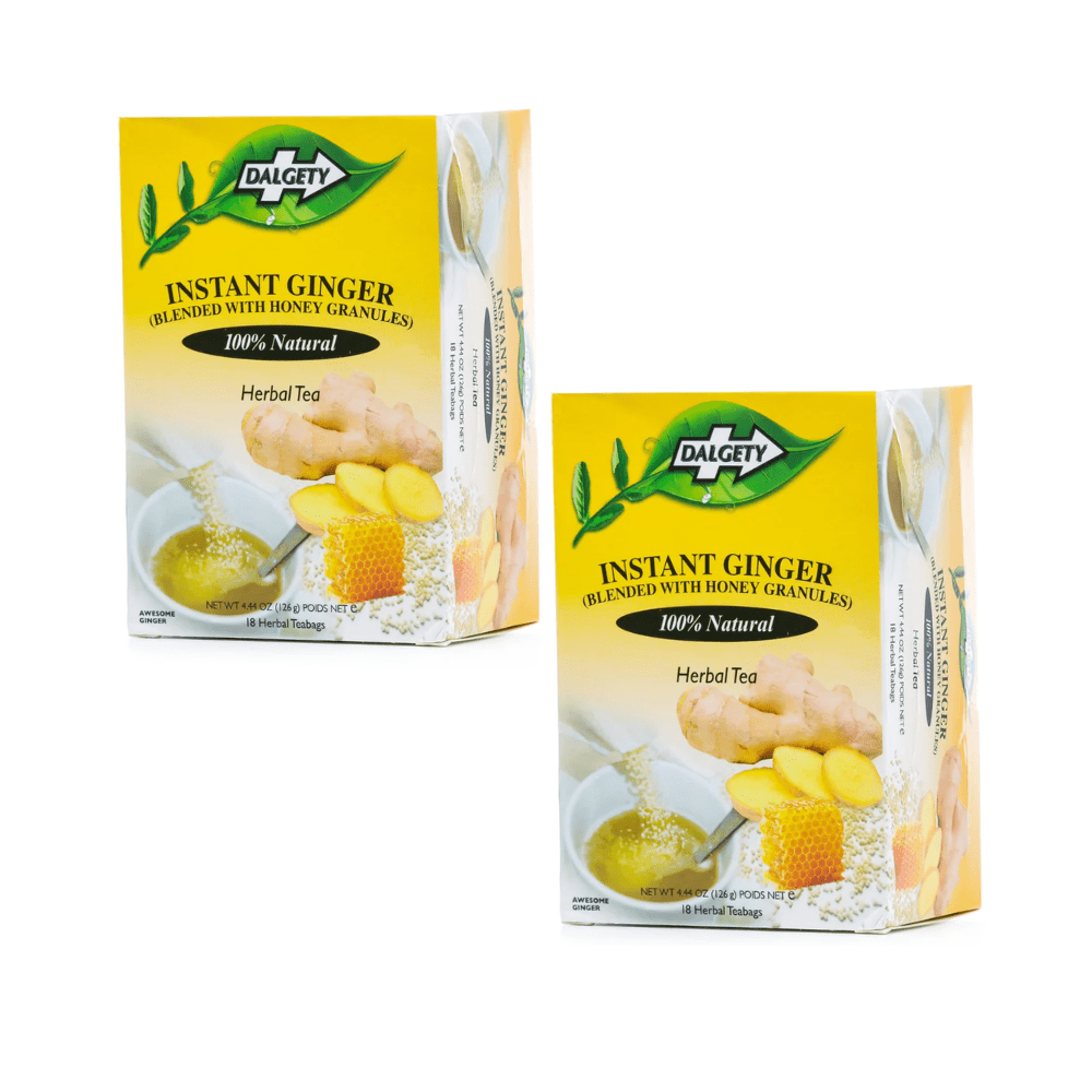Dalgety Instant Ginger Herbal Tea (Blended with Honey Granules) 18 - Count (Pack Of 2) - Xihaha Limited