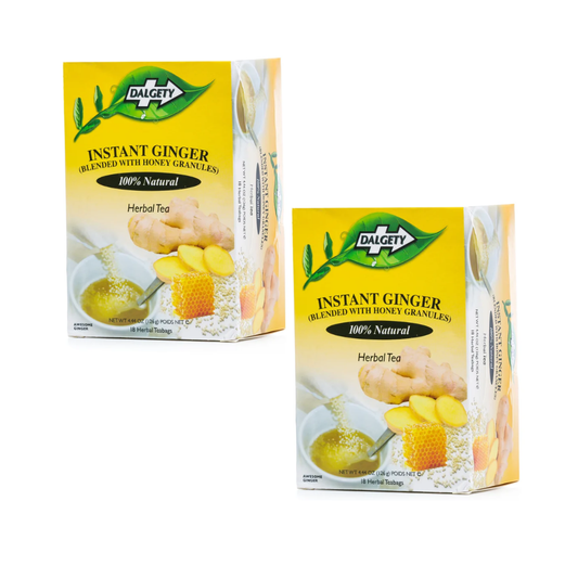 Dalgety Instant Ginger Herbal Tea (Blended with Honey Granules) 18-Count (Pack Of 2)