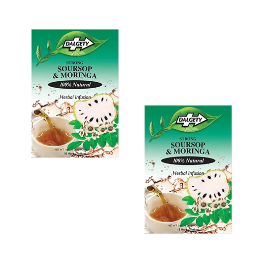 Dalgety Soursop & Moringa Herbal Infusion  (18 Herbal Teabags) x 2 packs