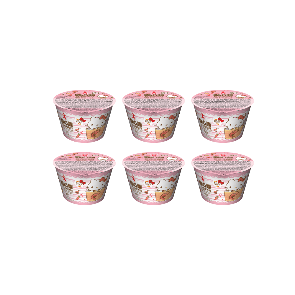 Hello Kitty Dim Sum Noodles Mini Bowl (Japanese Shrimp) 37g - Choose - Xihaha Oriental Food & Gifts