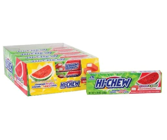 Hi-Chew Chewy Fruit Candy Sweet Sour Watermelon 50G (Pack of 15)