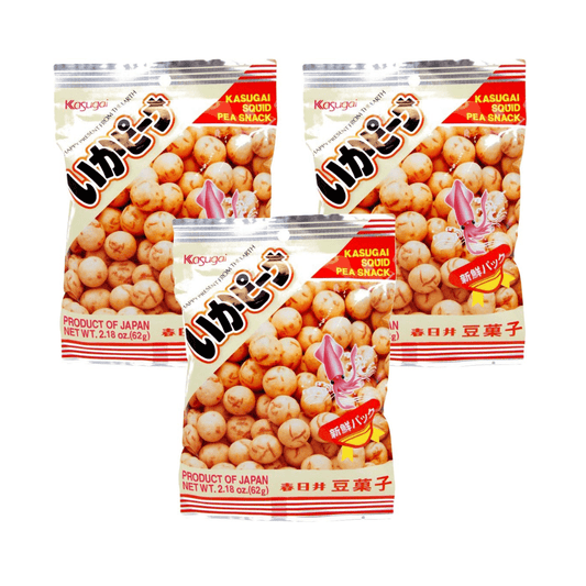 Kasugai Squid Peanut Pea Shape Snack 62g - Choose Quantity - Xihaha Oriental Food & Gifts