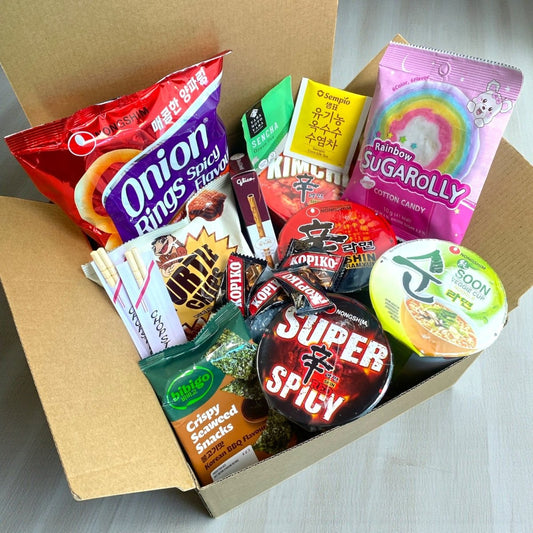 Korean Cup Noodle & Snack Gift Set | K - Drama Night Comfort Box - Xihaha Oriental Food & Gifts