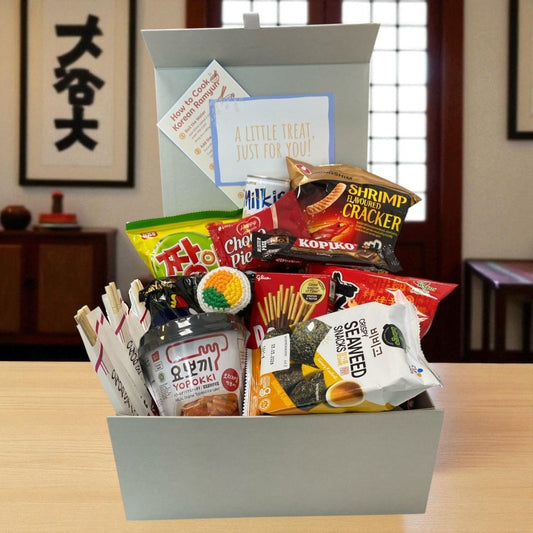 Korean Instant Noodle Snack Hamper with Plushie | Uni Student Comfort Gift - Xihaha Limited