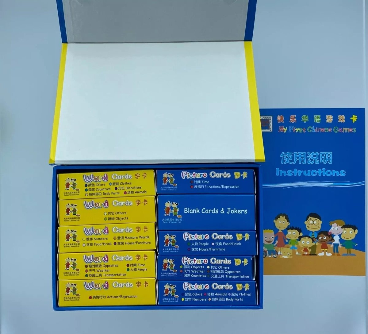 Learn Chinese Gift Set Bilingual Flash Cards Word Cards Game Box Set - Xihaha Limited
