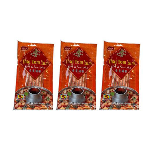 Lee Thai Tom Yum Hot & Sour Mix 50g | 3 packs | 5 Packs - Thai Soup Base - Xihaha Oriental Food & Gifts
