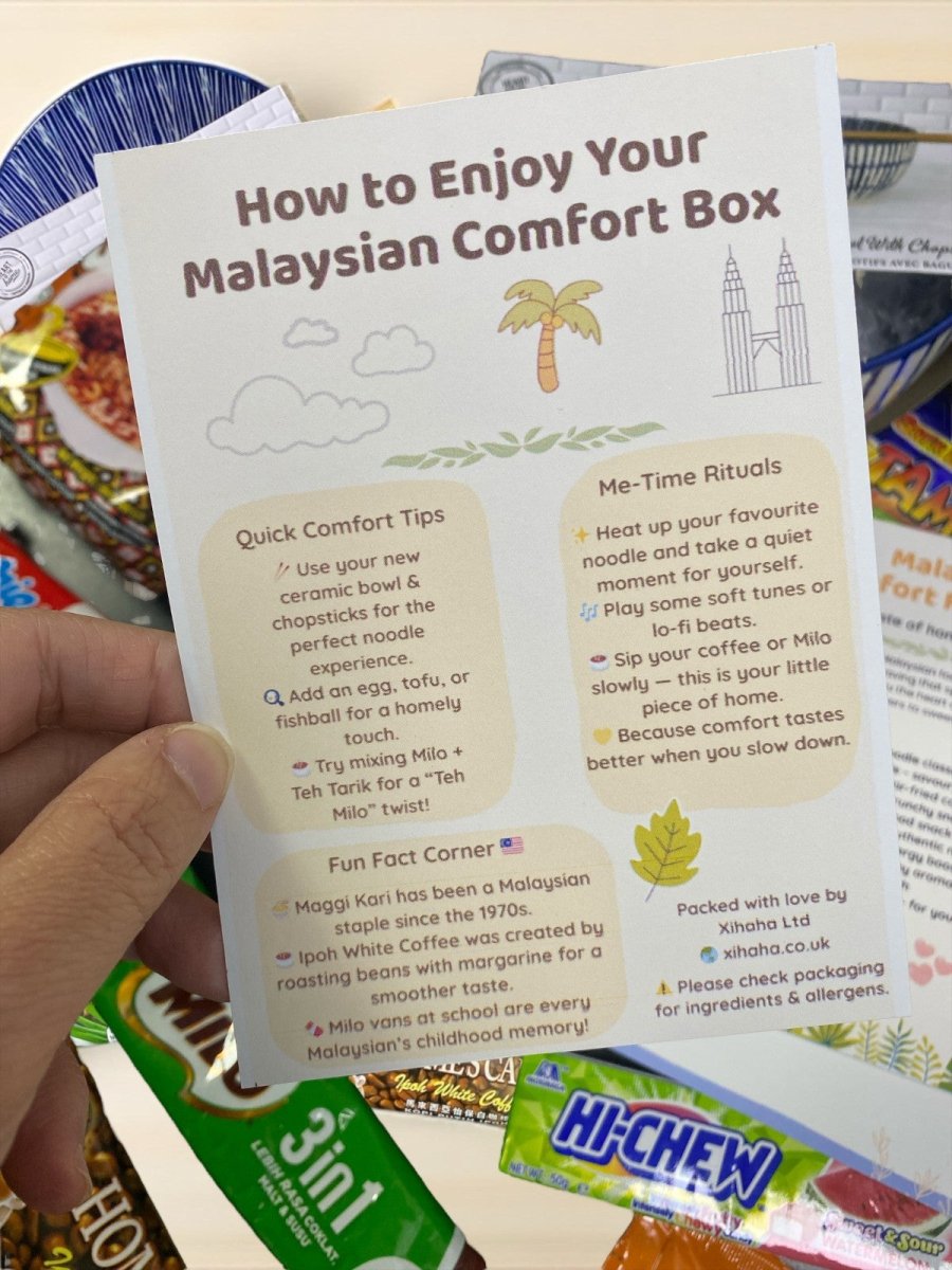 Malaysian Comfort Snack Food Hamper Gift Box Maggi Noodles, Milo, Teh Tarik - Xihaha Limited