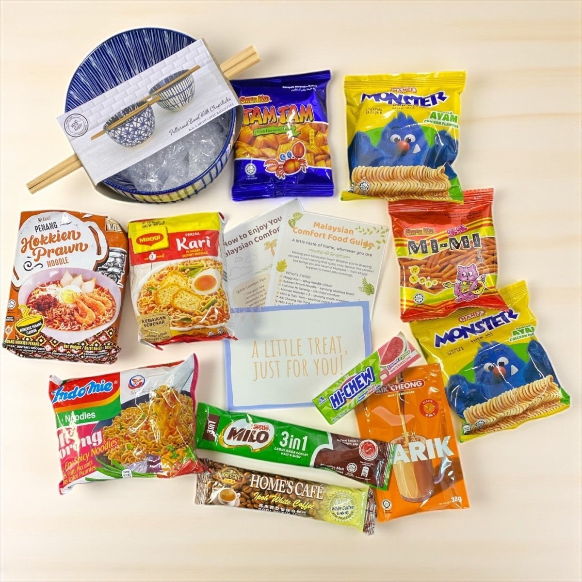 Malaysian Comfort Snack Food Hamper Gift Box Maggi Noodles, Milo, Teh Tarik - Xihaha Limited