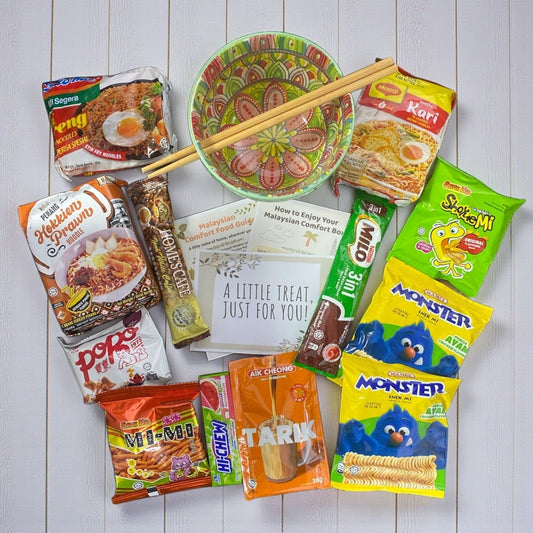 Malaysian Comfort Snack Food Hamper Gift Box Maggi Noodles, Milo, Teh Tarik - Xihaha Oriental Food & Gifts