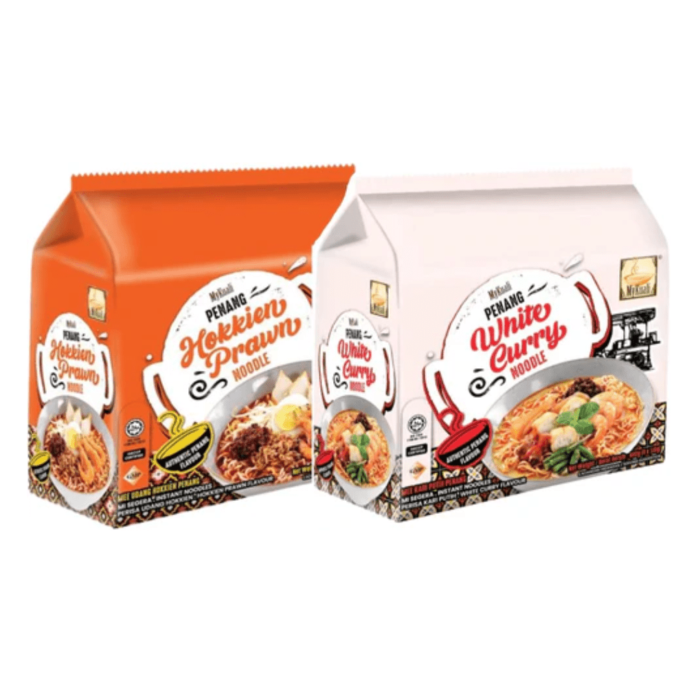 MyKuali Penang Noodle Hokkien Prawn Noodle & White Curry Combo (4 packs x 2) - Xihaha Limited