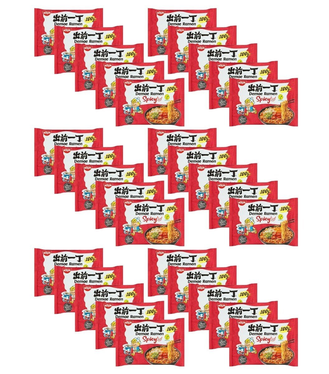 Nissin Japanese Demae Ramen Instant Noodles Spicy Flavour, Vegan 100g - 30 Pa... - Xihaha Limited