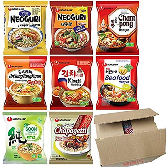 Nong Shim Instant Noodle Soup Ramyun Ramen Assorted Flavour (Pack of 10) - Xihaha Limited
