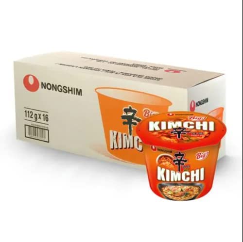 Nongshim Kimchi Noodles Big Bowl 112g (Pack of 16)