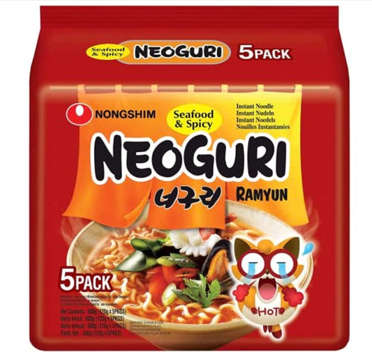 Nong Shim Korean Neoguri Hot Ramyun Noodle - 120g (Pack of 5 packs) - Xihaha Limited