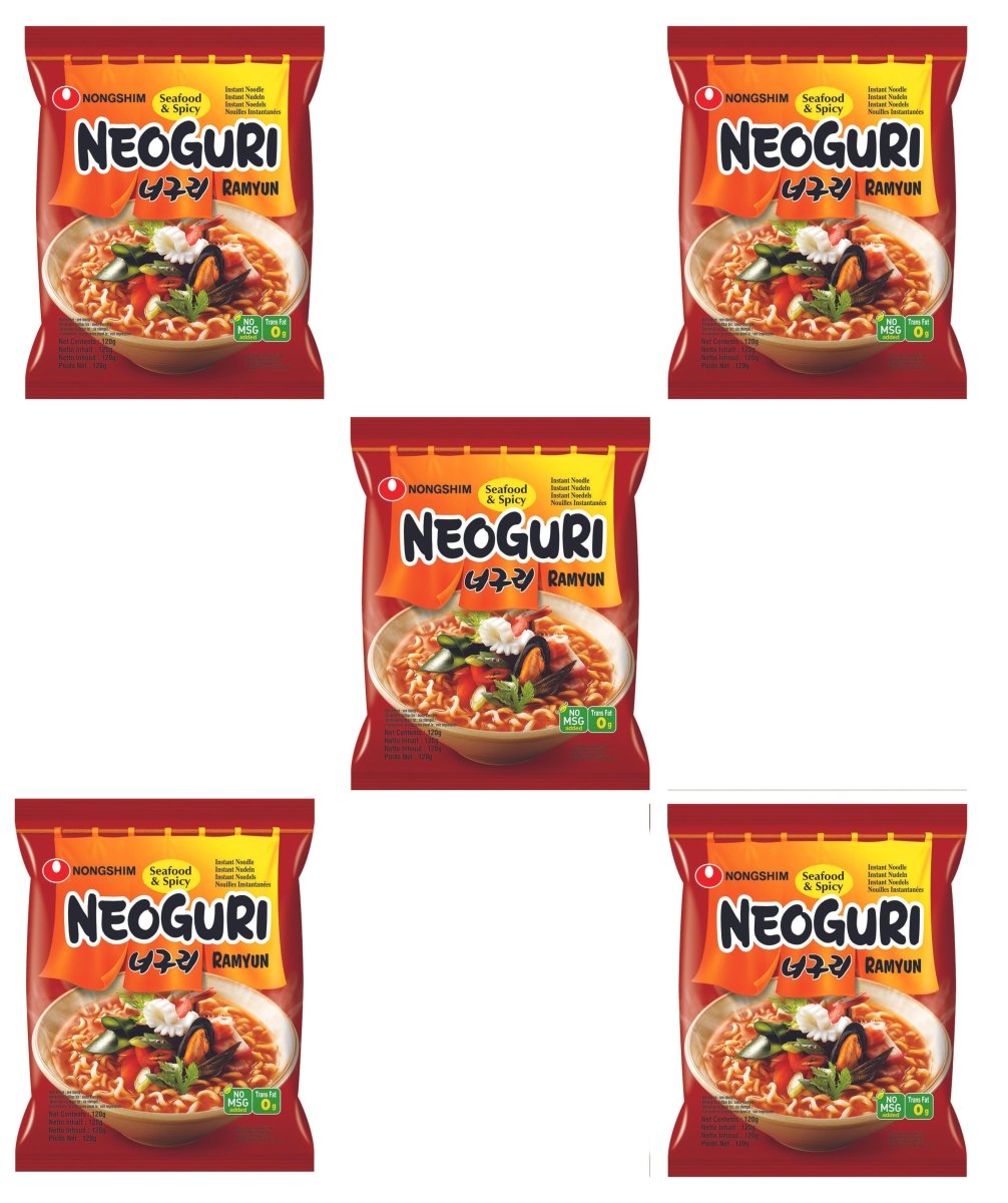 Nong Shim Korean Neoguri Hot Ramyun Noodle - 120g (Pack of 5 packs) - Xihaha Limited