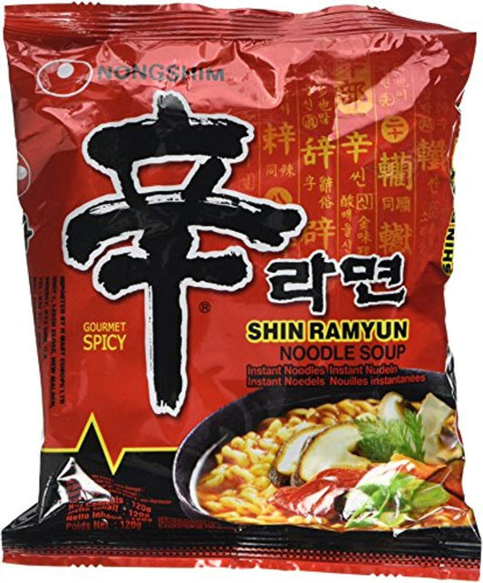 Nong Shim Shin Ramyun Noodle Soup Halal Korean 120g x 5 Packs - Xihaha Limited