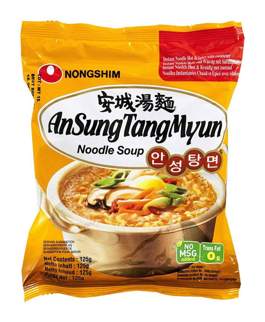 Nongshim Ansungtangmyun Instant Noodle Soup, 125 g (Pack of 20) - Xihaha Limited