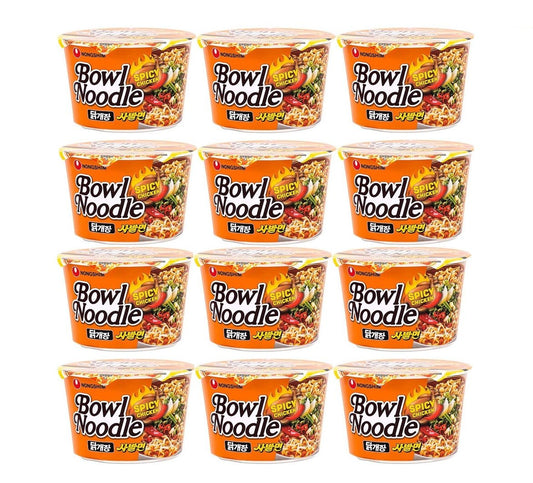 Nongshim Noodles Soup Spicy Chicken Bowl 100G (12 Bowls) - Xihaha Limited