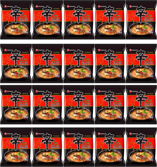 Nongshim Shin Black Ramyun Korean Premium Spicy Ramen Noodles, halal 130g (Pack of 20) - Xihaha Limited