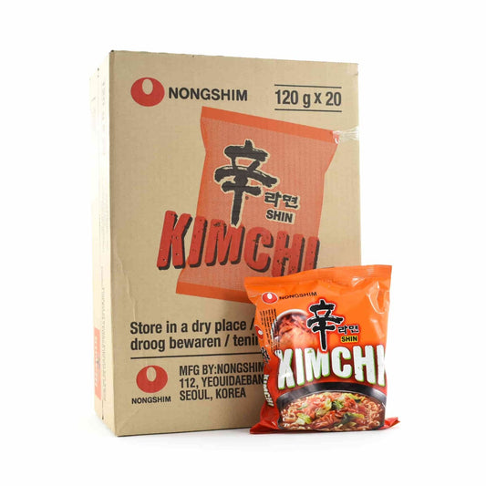 Nongshim Shin Kimchi Ramyun Instant Noodles 120g (Pack of 20)