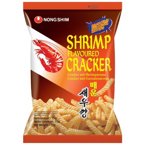 Nongshim Shrimp Crackers Flavoured Chips Hot & Spicy 75g (Pack of 5) - Xihaha Oriental Food & Gifts