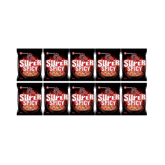 Nongshim Instant Noodles (Pack of 10) (Shin Red Raymun Super Spicy)