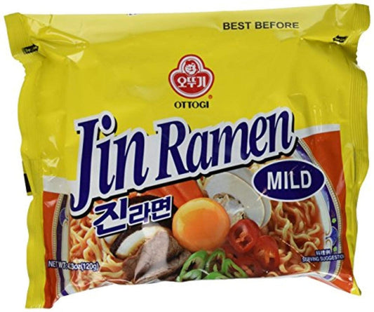 Ottogi Jin Ramen Noodle (Mild) 120g (Pack of 5) - Xihaha Limited