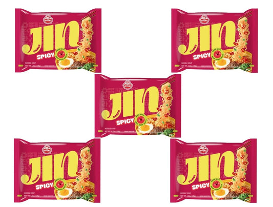Ottogi Jin Ramen Noodles (Spicy) 120g (Pack of 5) - Xihaha Limited