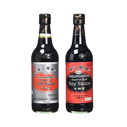 Pearl River Bridge Superior Light & Dark Soy Sauce 500 ml (Twin Packs)