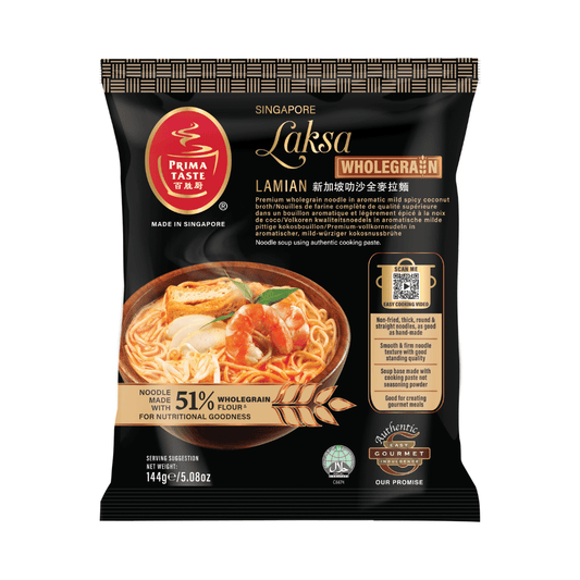 Prima Taste Singapore Laksa Wholegrain La Mian 144g - Xihaha Limited