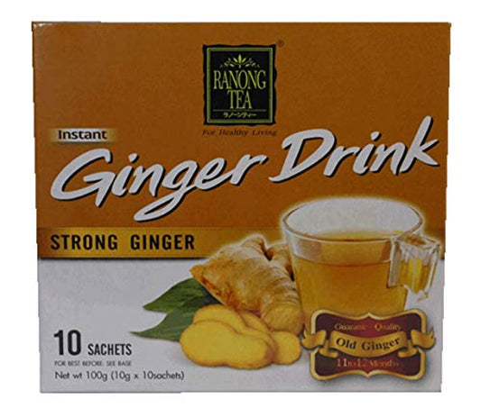 Ranong Tea Strong Ginger Drink 100G (10G X 10 Sachets)