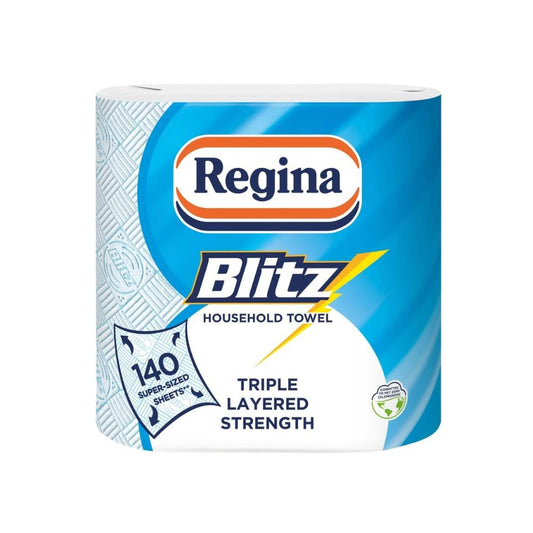 Regina Blitz Kitchen Roll | Triple Layer Household Towel | Pure Cellulose Paper | FSC Certified | Available in 140, 280 & 560 Sheet Packs - Xihaha Oriental Food & Gifts
