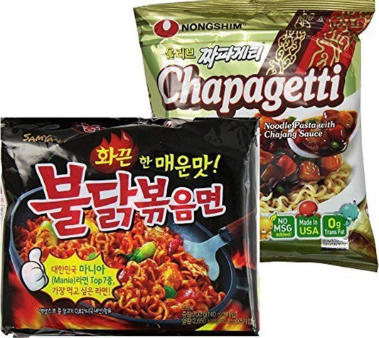 Samyang Buldak Bokkeum Spicy Chicken Ramen (5 Packs) Nongshim Chapagetti Chaj... - Xihaha Limited