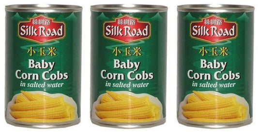 Silk Road Young Baby Corn in Salted Water 410g *BBD 4 November 2025* Choose - Xihaha Oriental Food & Gifts