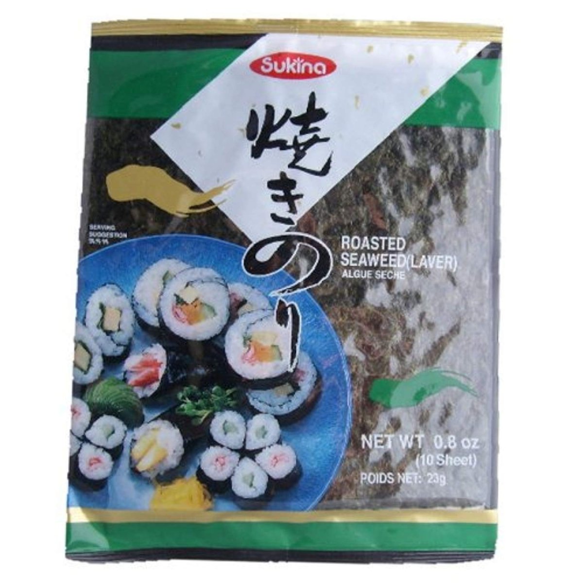 Sukina Korean Roast Seaweed Sushi Nori (10 Sheet) 25g - Xihaha Limited
