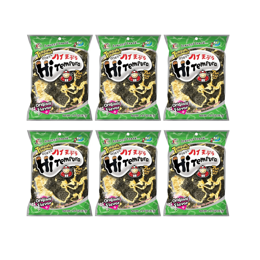 Tao Kae Noi Hi Tempura Seaweed Original - 6 x 40g bags - Xihaha Oriental Food & Gifts